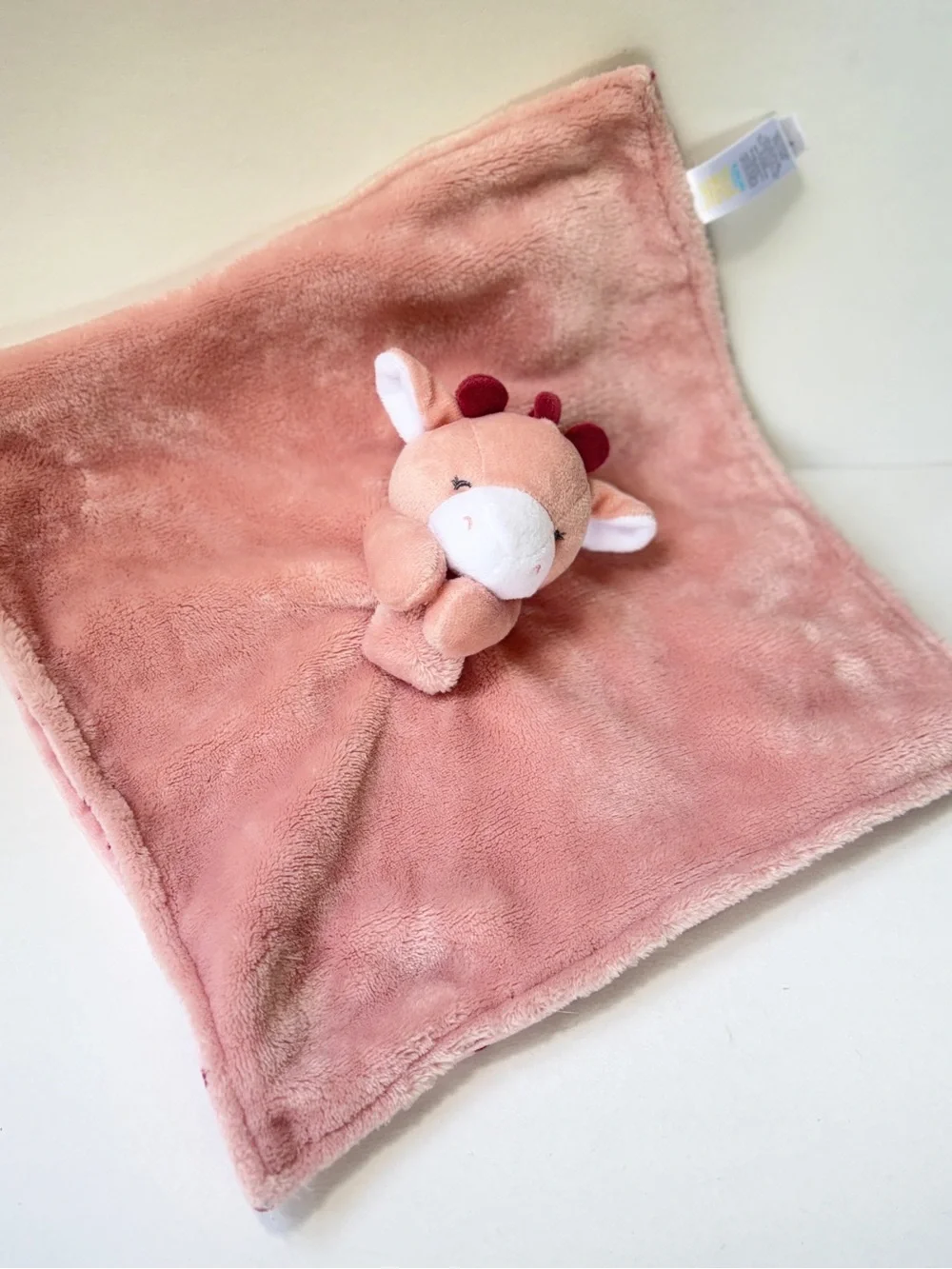 Carter's Just One You Pink Giraffe Hearts Baby Lovey Security Blanket 2022, Good